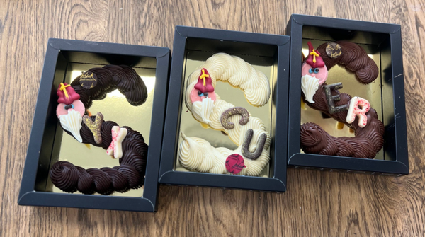 Luchtige room chocolade letters