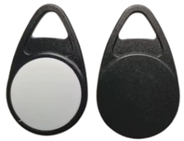 LONG-TEAR-DROP-3-RFID-KEY-FOB-BLACK-WHITE-NFC-NTAG213