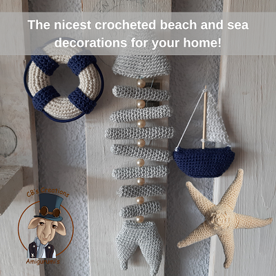 The nicest crocheted beach and sea decorations