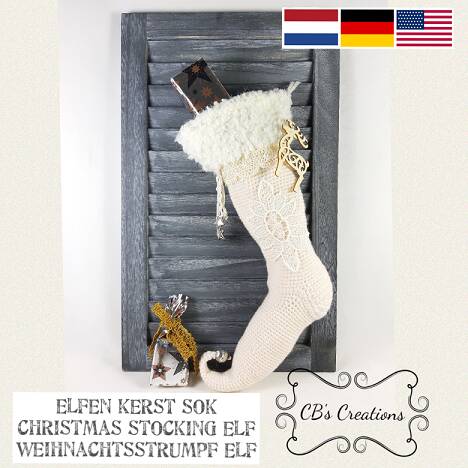 Crochet pattern Christmas Stocking of an Elf