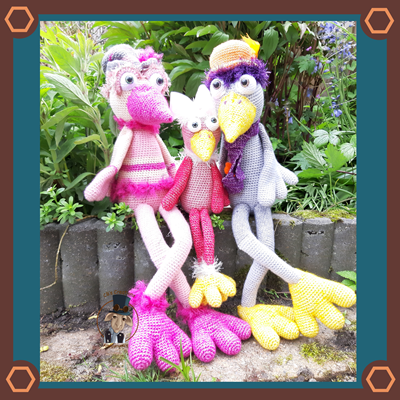 Family of birds crochet pattern
