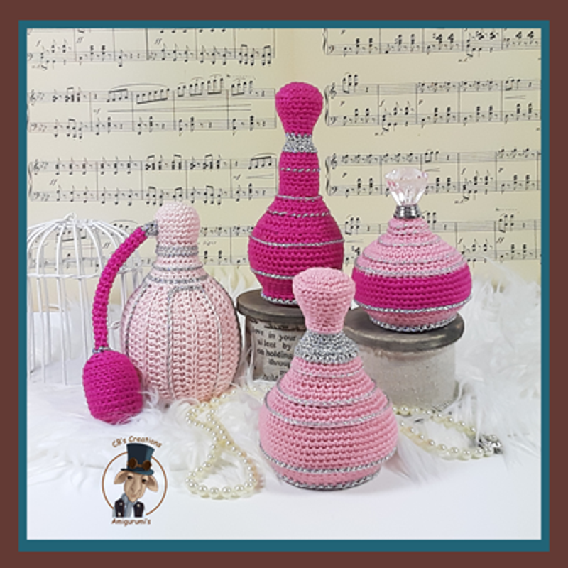 Crochet pattern perfume bottles