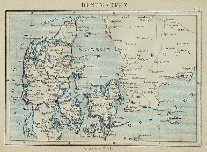 map of Denmark
