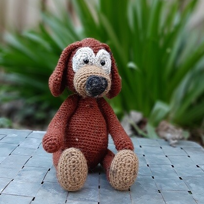 Amigurumi crochet pattern dog Tanja