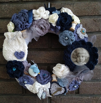 Vintage wreath crochet