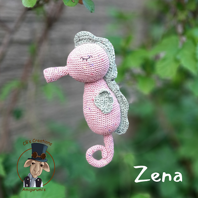 Seahorse Zena made with sock wool