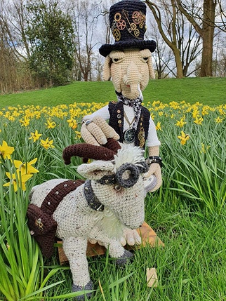 Milton James crocheted by Wilma