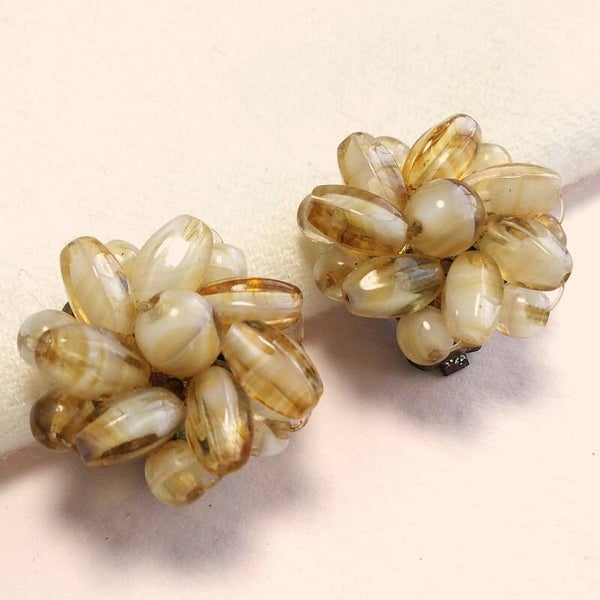 Outlet - Cluster lampwork oorclips