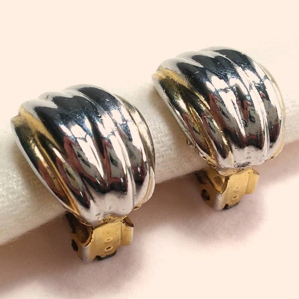 Outlet - Bicolor geribde oorclips