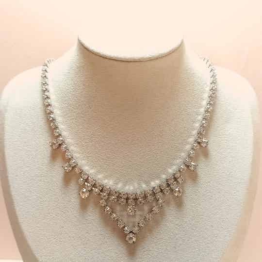 Heldere strass ketting 90s