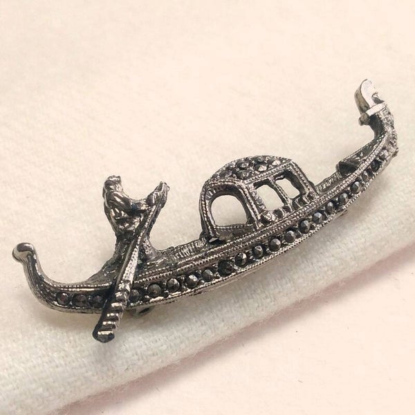 Outlet - Zilverkleurige gondel broche