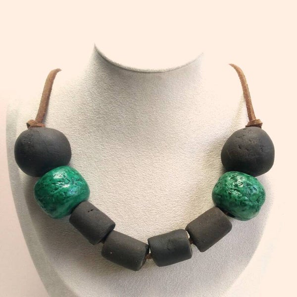 Chunky klei ketting 70s