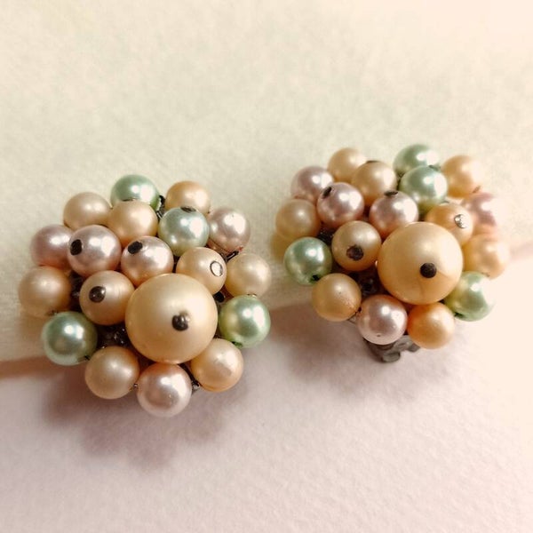 Japanse parel oorbellen 60s