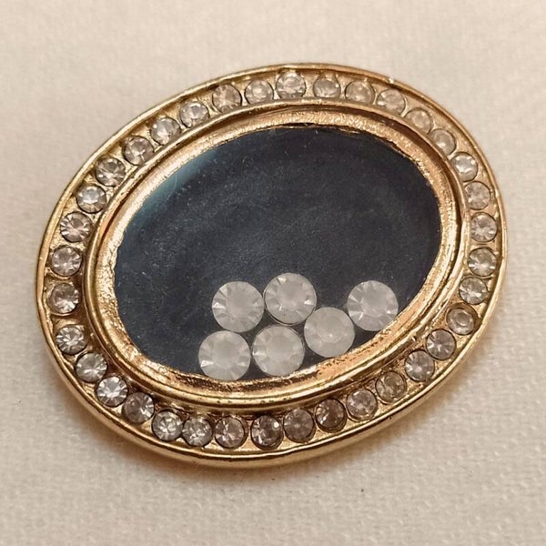 Outlet - Vergulde strass broche