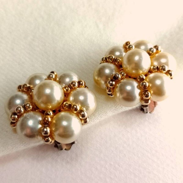 Outlet - Gouden parel oorclips