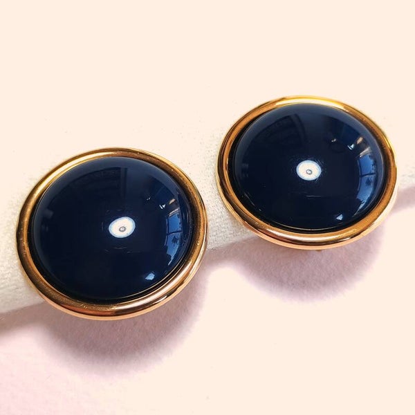 Monet blauwe oorbellen 80s