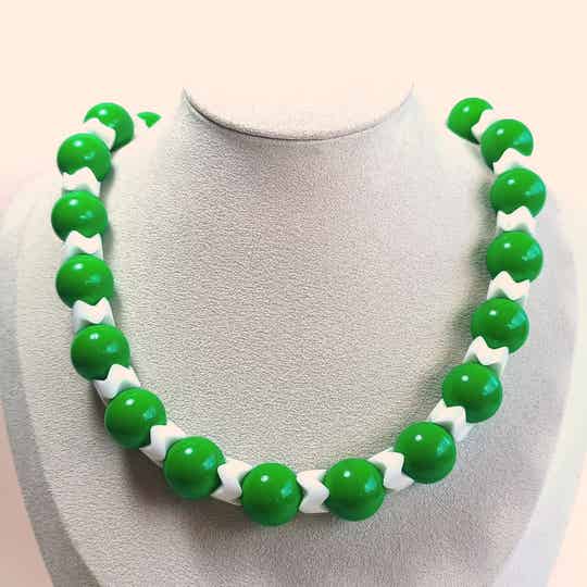 Groen witte Mod ketting 60s