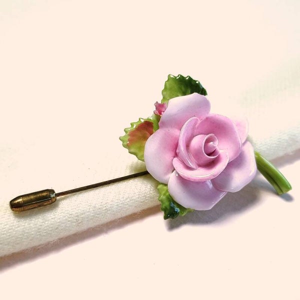 Engelse porseleinen roos hoedenspeld 50s