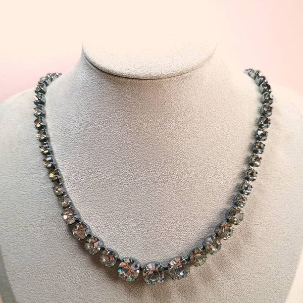 Heldere strass ketting 80s