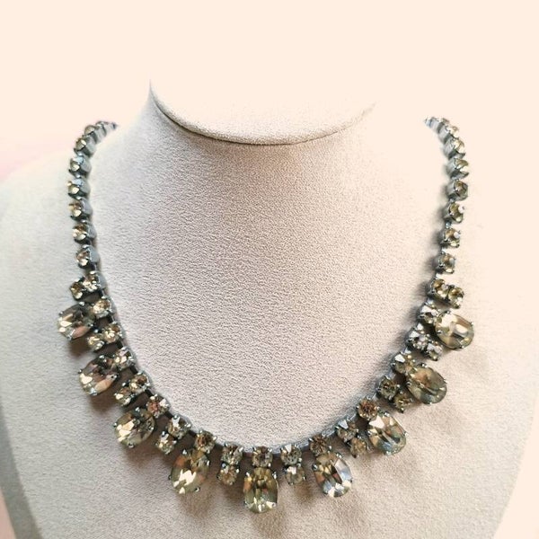 Heldere strass ketting 80s