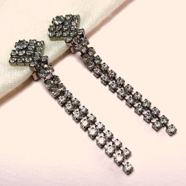 Heldere strass oorbellen 80s