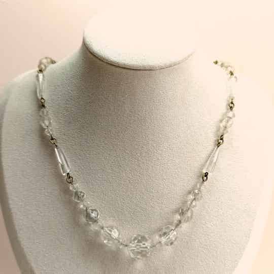 Art Deco glazen ketting 30s