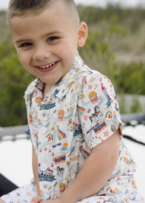 OCNJ WONDERLAND BOYS BUTTON DOWN SHIRT
