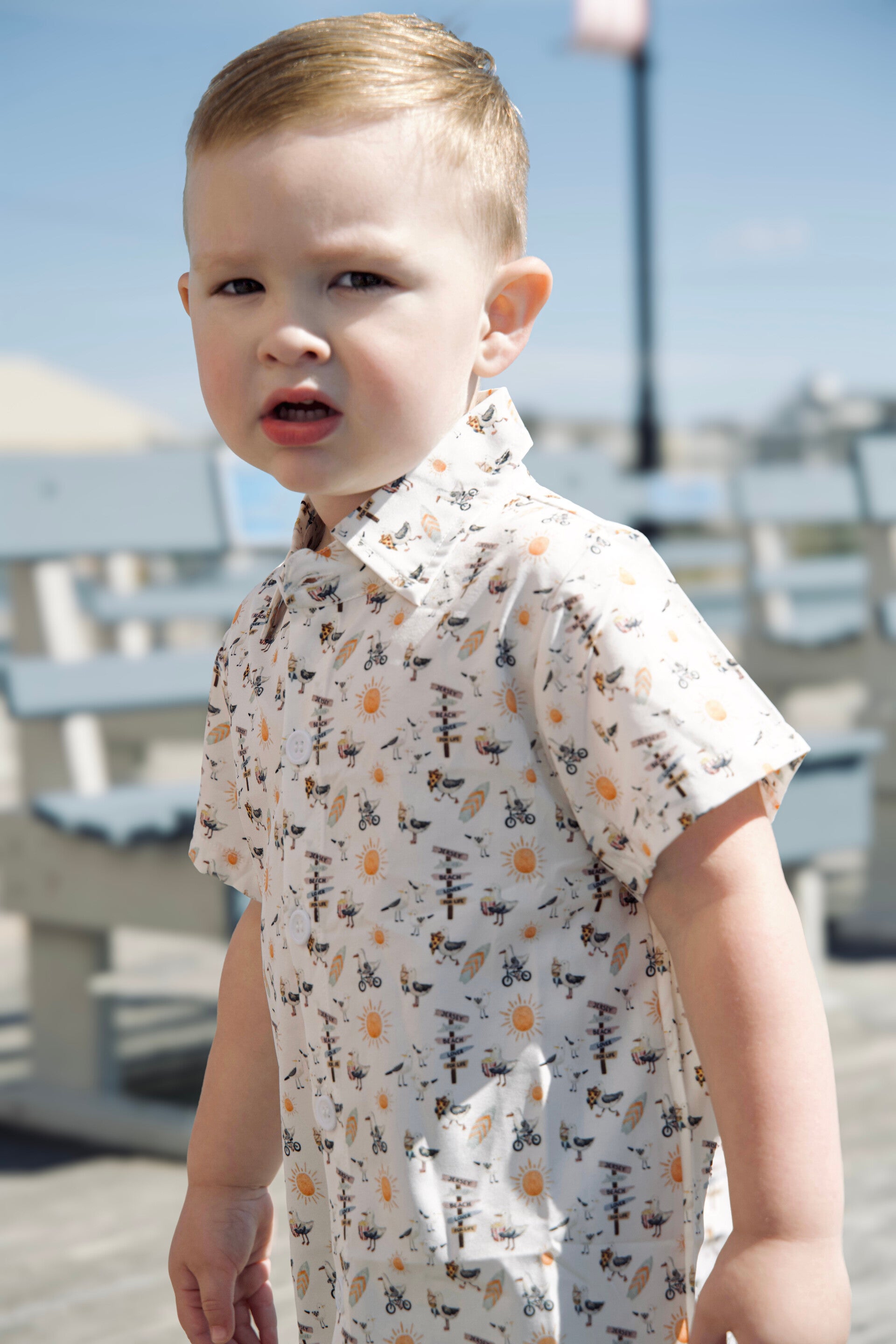 JERSEY SHORE SEAGULL BOYS BUTTON DOWN SHIRT