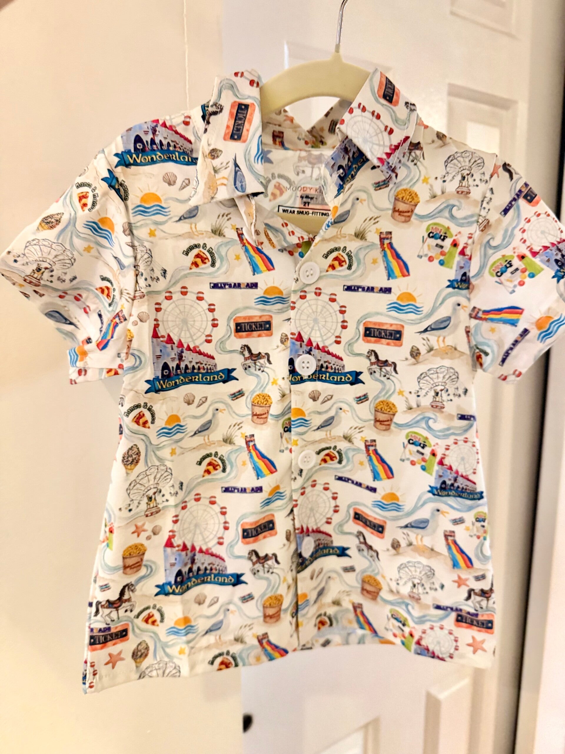 OCNJ WONDERLAND BOYS BUTTON DOWN SHIRT