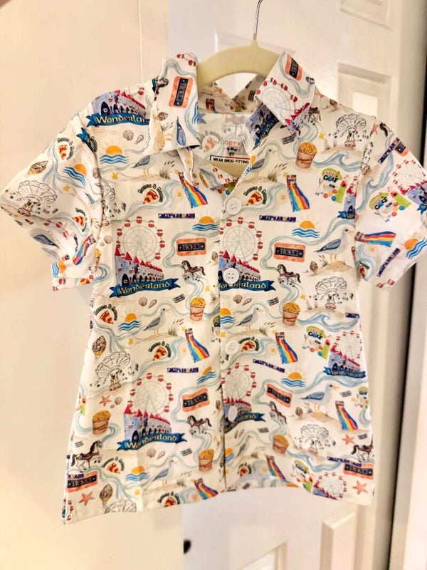 OCNJ WONDERLAND BOYS BUTTON DOWN SHIRT