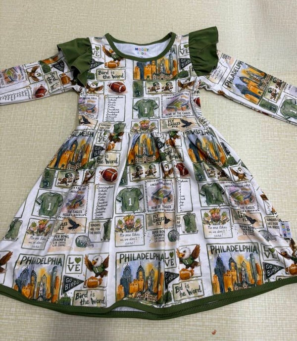Eagles ruffle dress