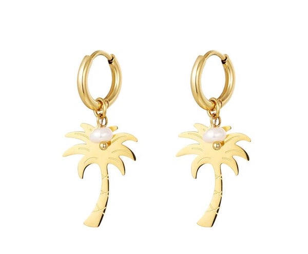 Palmboom oorbellen