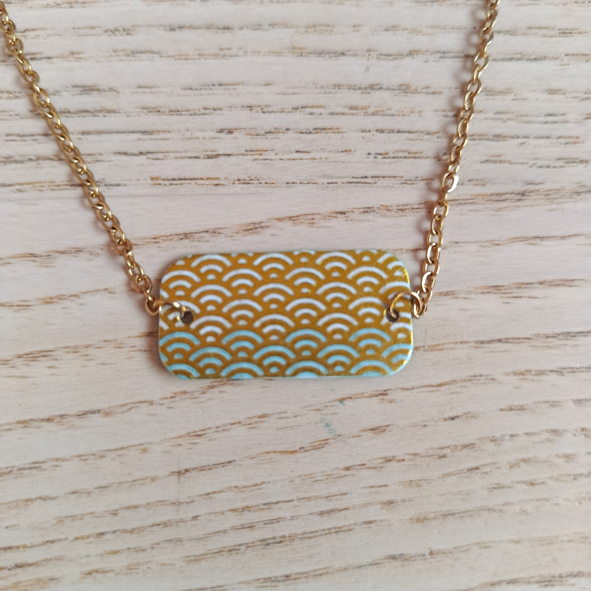 Seigaiha Doré et Turquoise • 12