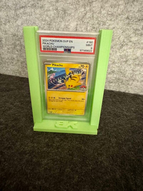 Green glow in the dark Pokemon / Sports cards stands