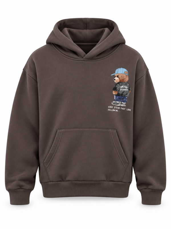 Hoodie bear taupe