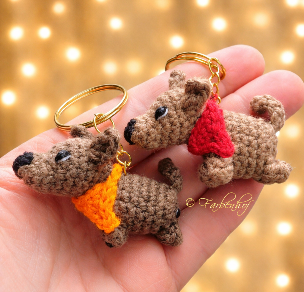 Set aus ❤️ 2 HÜNDCHEN Schlüsselanhängern 🧡