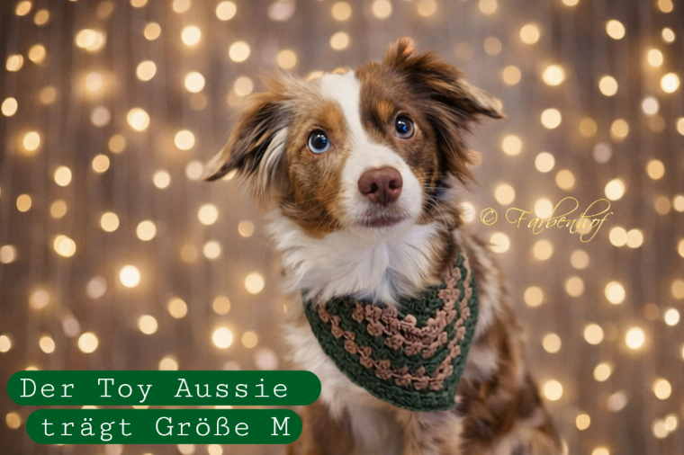 🌲 Halstuch „WALDDUFT“ – Grün & Cappuccino