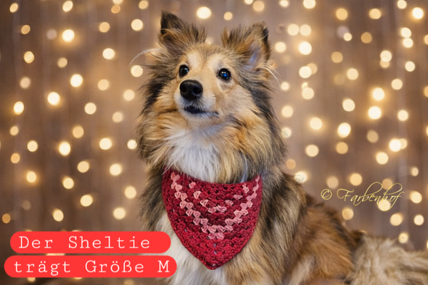 🌅 Halstuch „MORGENRÖTE“ – Rot & Rosé