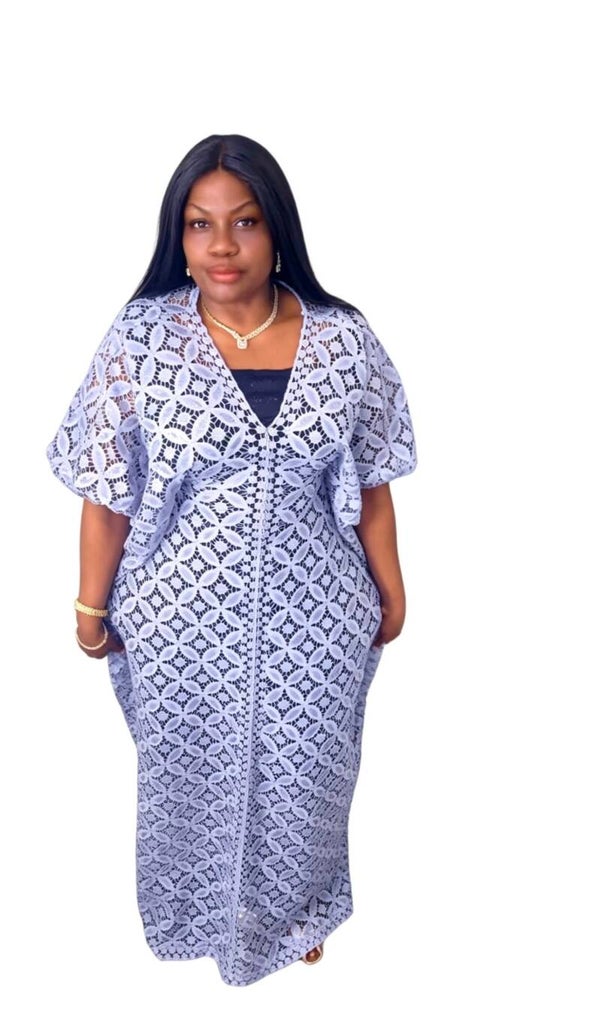 Light Grey Lace Boubou