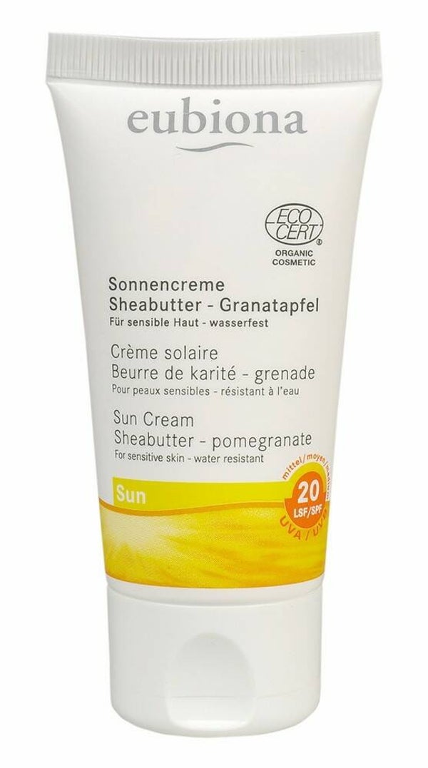 Zonnecreme SPF20 sheabutter & granaatappel (artikelnr. 5520)