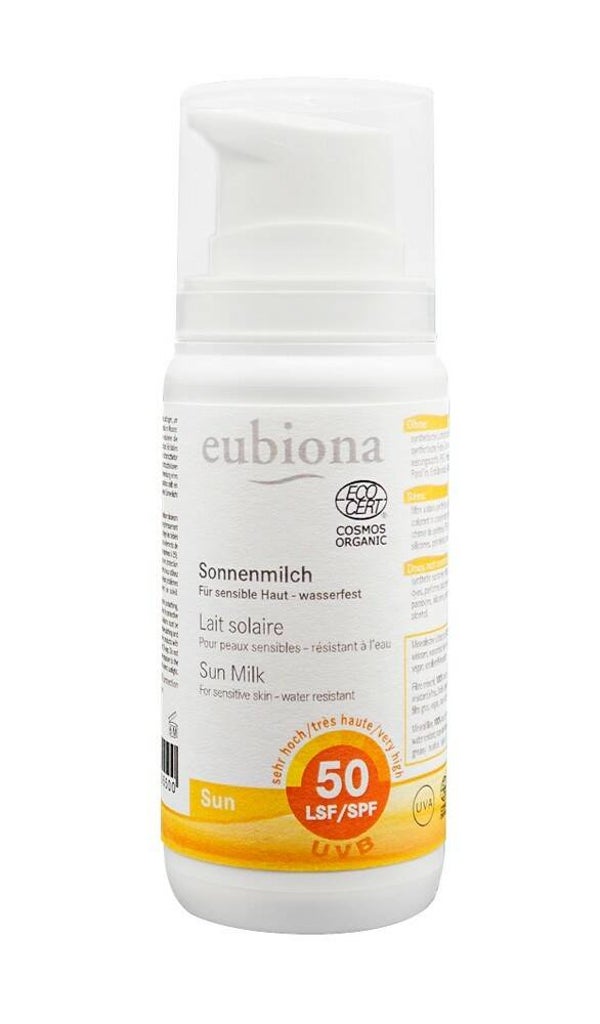 Zonnemelk SPF50 sheabutter & granaatappel (artikelnr. 5550)