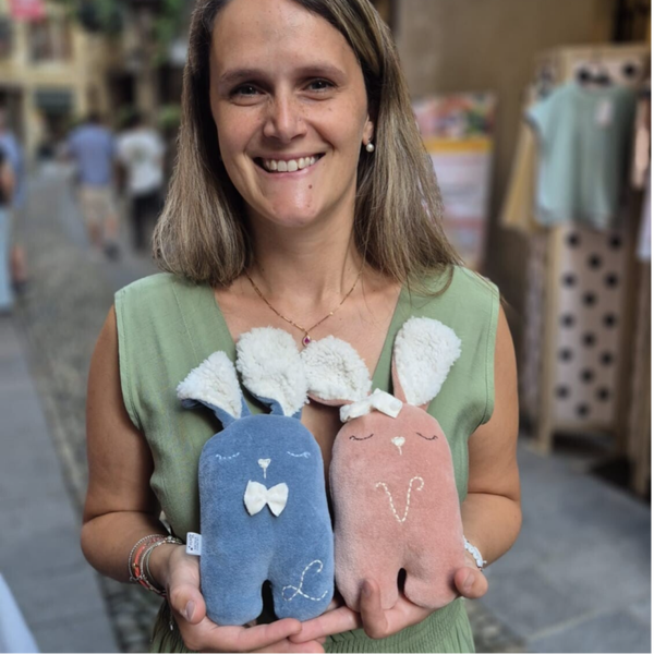 PUPAZZI PER NEONATI CON RICAMO A MANO