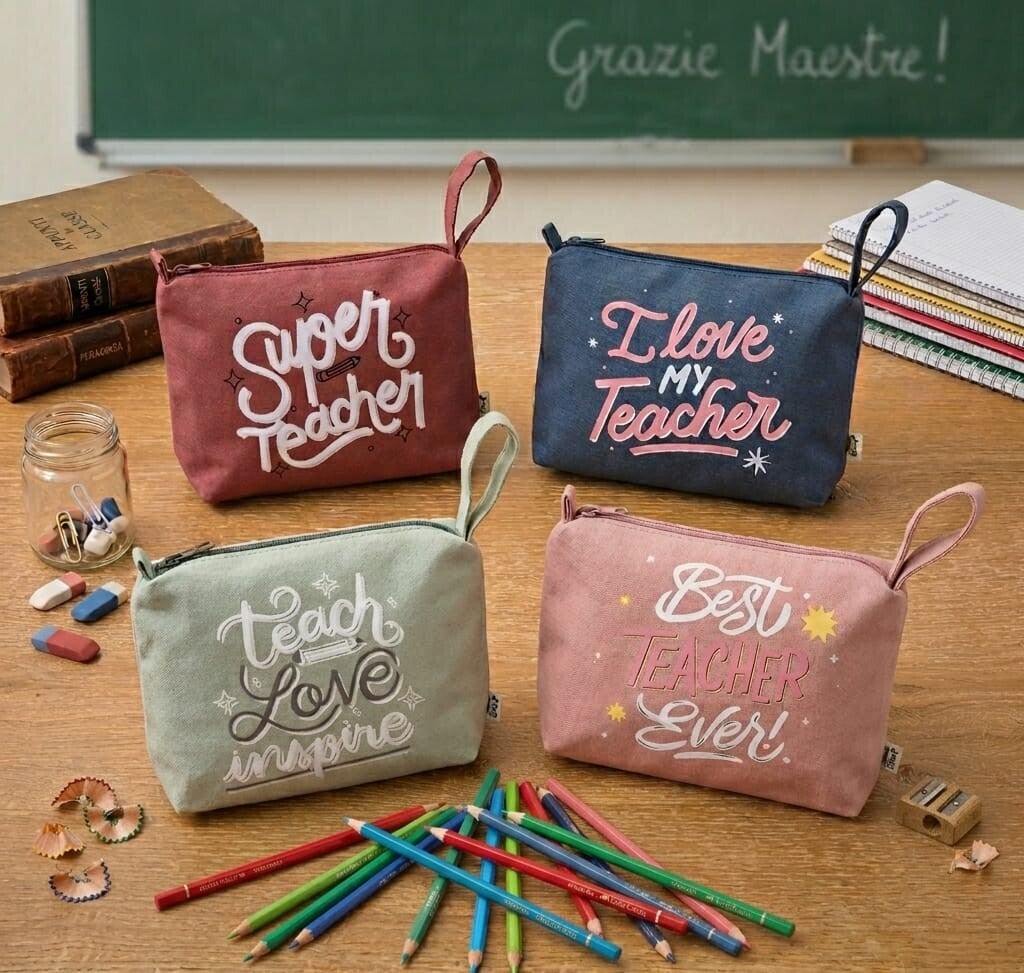 POCHETTE ARTIGIANALI PER LE MAESTRE - IDEA REGALO