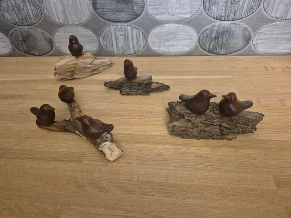 verschillende vogelbeeldjes tussen 299€ en 500€ per stuk