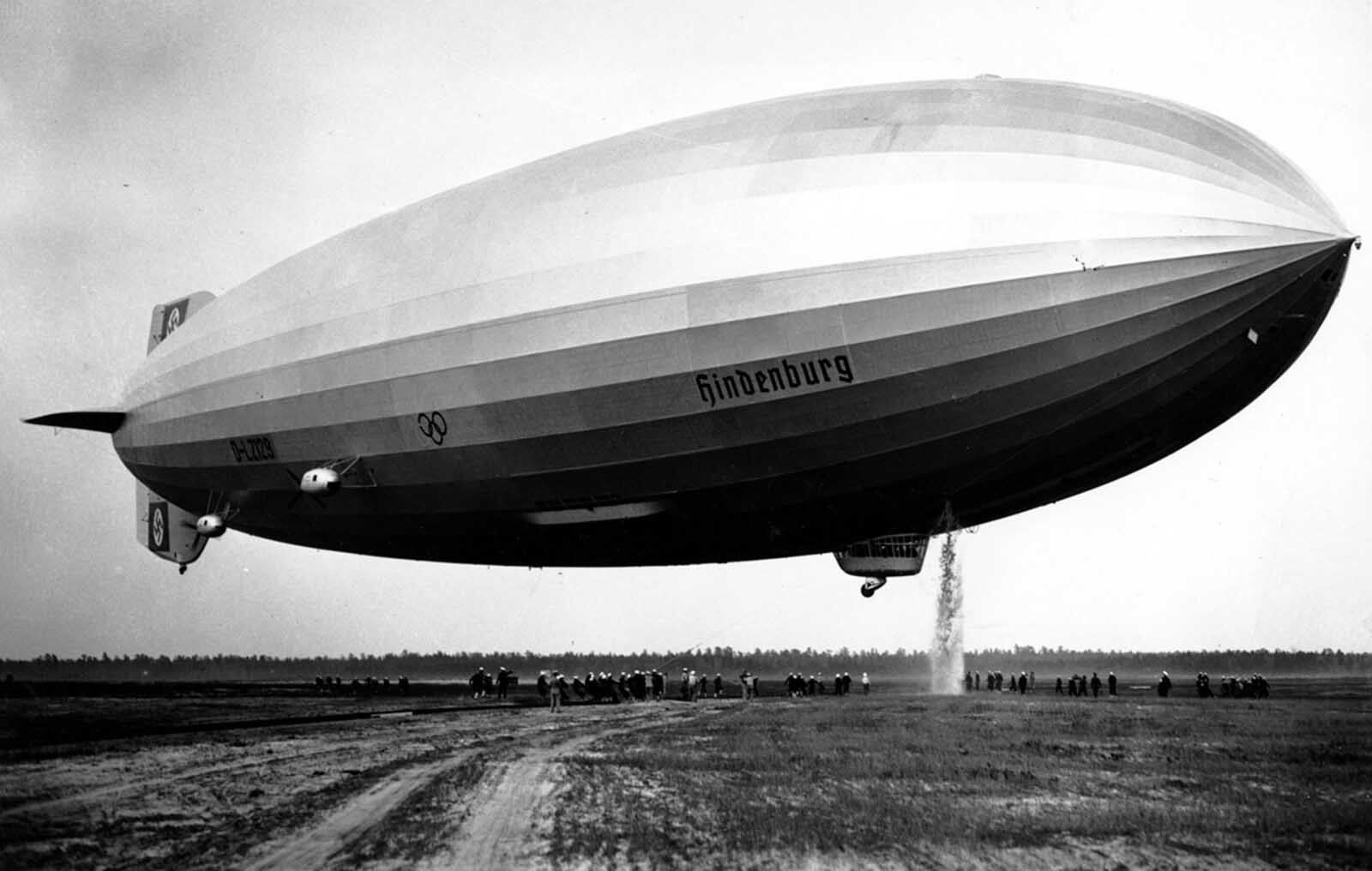 Hindenburg photograph -- historical moment connected to Anne Springs Close