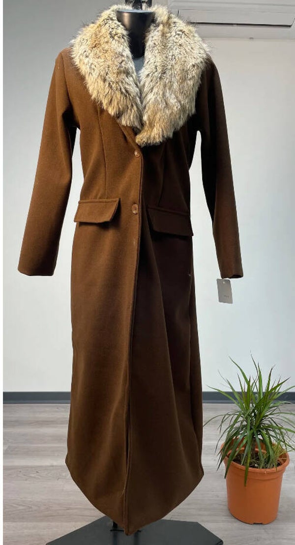 Manteau col fourrure