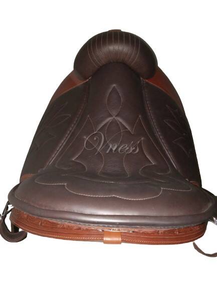 Lilly Vness Baroque working equitation treeless leather tree saddle adjustable panels italian and american leather custom order seat