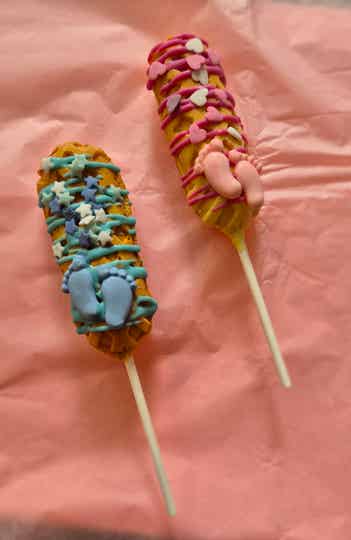 Wafelstokje drizzle " Geboorte "