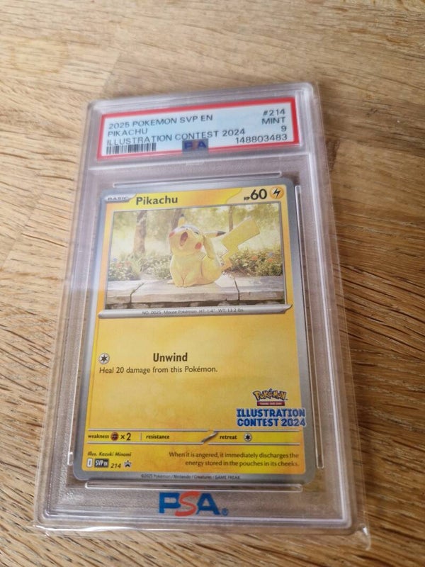 Pikachu illustration contest 2024 SVP 214 Promo PSA 9