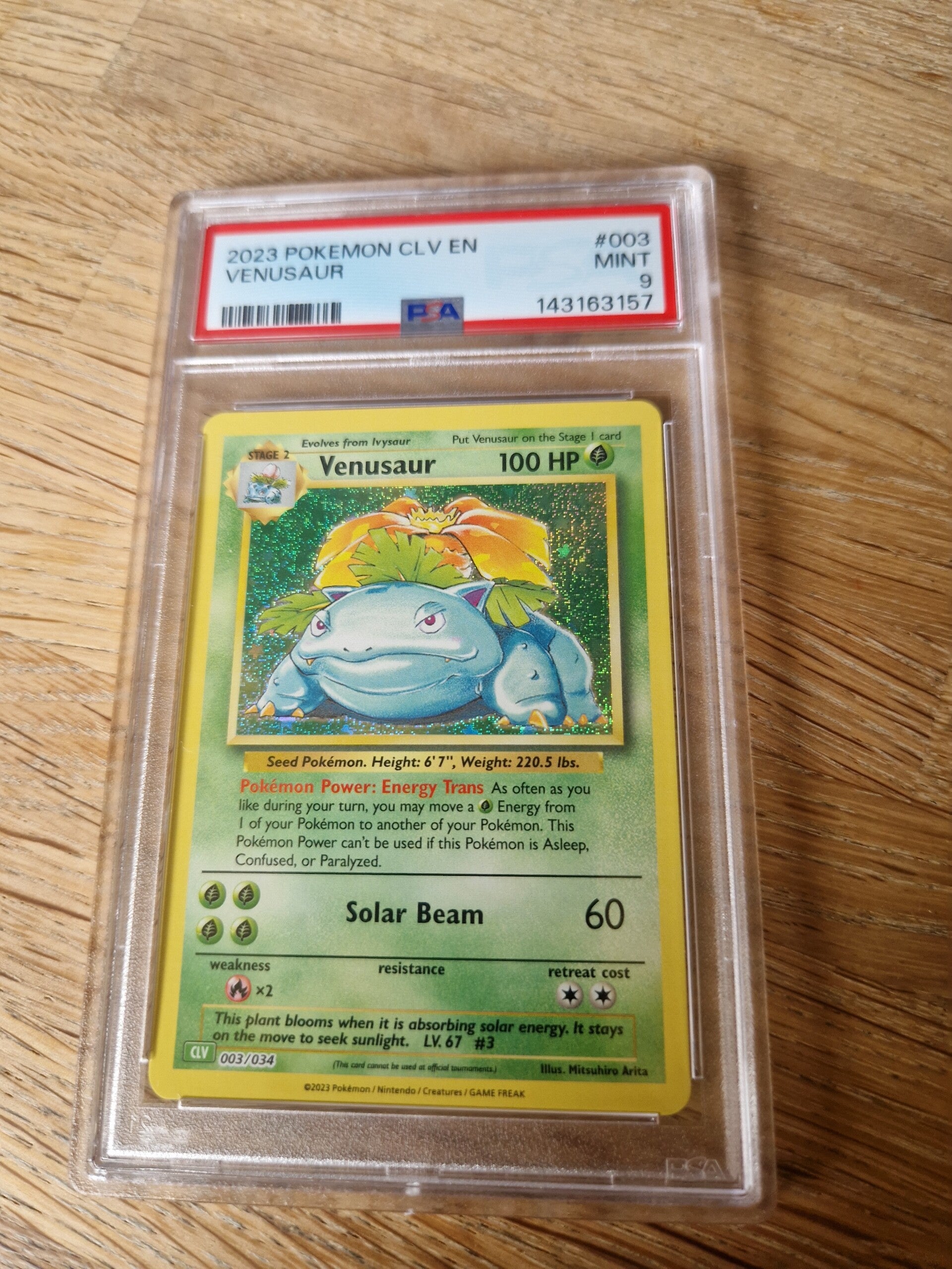 Pokemon Classic Collection Venusaur CLV 003/034 PSA 9